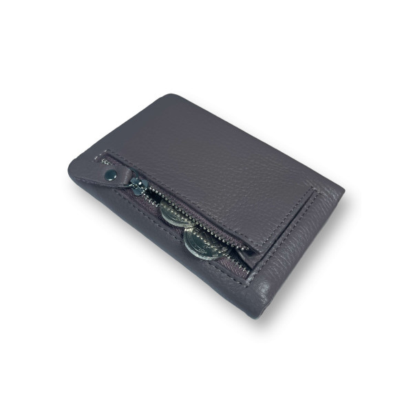 Элегантный женский кошелек, кожаный, отдел для монет, 3 отделения для купюр