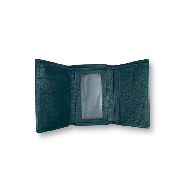 Кожаный женский кошелек, зеленый Кожаный женский кошелек, зеленый