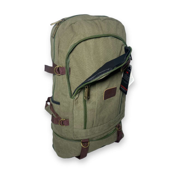 Брезентовый рюкзак, с расширением, один отдел, 30 л, хаки