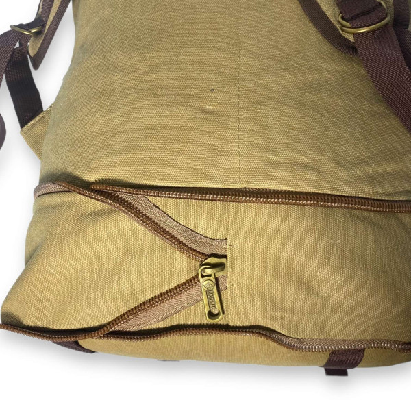 Брезентовий рюкзак, з розширенням, один відділ, 30 л, колір койот Брезентовий рюкзак, з розширенням, один відділ, 30 л, колір койот