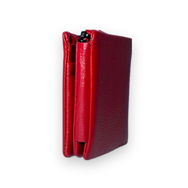 Стильный женский кошелек, кожаный, красного цвета Стильный женский кошелек, кожаный, красного цвета
