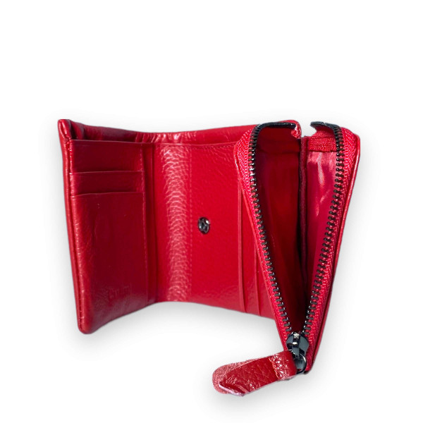 Стильный женский кошелек, кожаный, красного цвета Стильный женский кошелек, кожаный, красного цвета