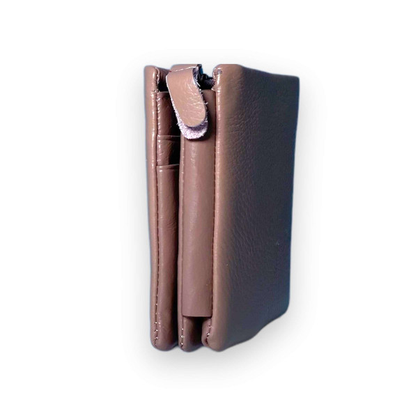 Элегантный женский кошелек, кожаный, 1 отдел для купюр, цвет пудра Элегантный женский кошелек, кожаный, 1 отдел для купюр, цвет пудра