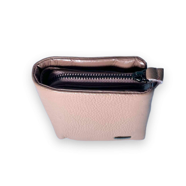 Элегантный женский кошелек, кожаный, 1 отдел для купюр, цвет пудра Элегантный женский кошелек, кожаный, 1 отдел для купюр, цвет пудра