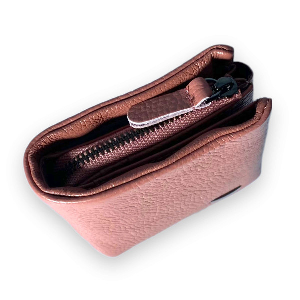 Жіночий гаманець шкіряний, 1 основний відділ, 10 для карт, колір рожевий Жіночий гаманець шкіряний, 1 основний відділ, 10 для карт, колір рожевий