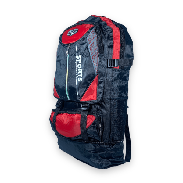 Рюкзак туристичний 35 л, з розширенням, один відділ, 3 фронтальні кишені, червоний