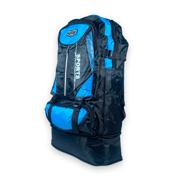 Рюкзак туристичний 36 л, з розширенням, один відділ, 3 фронтальні кишені, колір синій