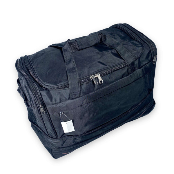 Дорожная сумка на колесах, с расширением, 1 отдел, 86 л, черная