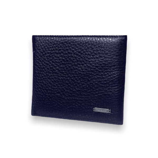 Мужской кошелек на два отдела для купюр, черный 043-2