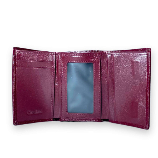 Элегантный женский кошелек, кожаный, бордовый цвет Элегантный женский кошелек, кожаный, бордовый цвет