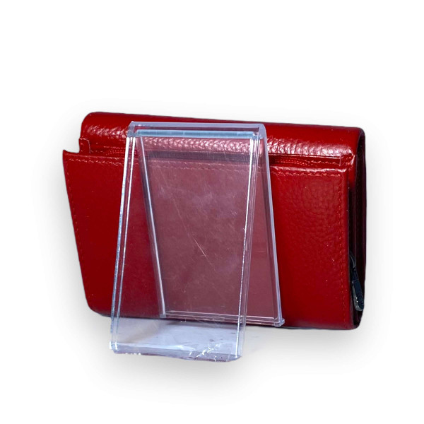 Кожаный женский кошелек, красный цвет Кожаный женский кошелек, красный цвет
