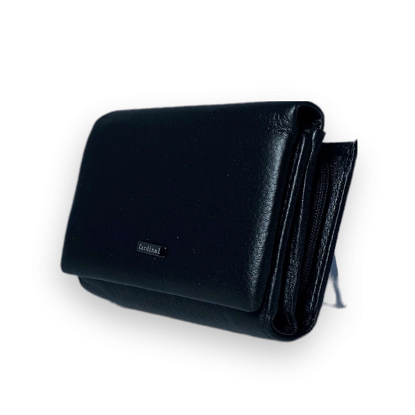 Кошелек женский из натуральной кожи, черный Кошелек женский из натуральной кожи, черный