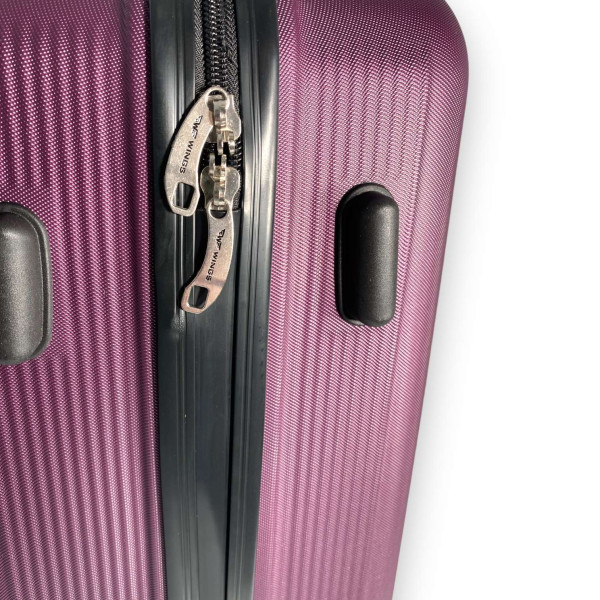 Чемодан Wings 60 л, одно отделение, кодовый замок, выдвижная ручка, размер 60,5*41*24 см, вес 3,2 кг, фиолетовый Чемодан Wings 60 л, одно отделение, кодовый замок, выдвижная ручка, размер 60,5*41*24 см, вес 3,2 кг, фиолетовый