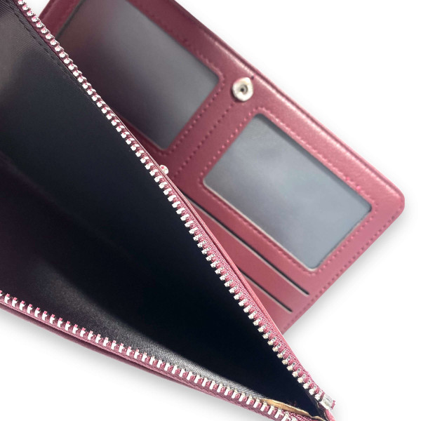 Жіночий гаманець Saralyn екошкіра 1 відділення 8 осередків для карт розмір: 20*11*3 см бордовий Жіночий гаманець Saralyn екошкіра 1 відділення 8 осередків для карт розмір: 20*11*3 см бордовий