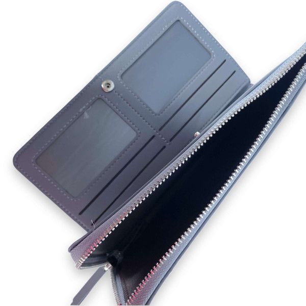 Женский кошелек Saralyn экокожа 1 отделение 8 ячеек для карт размер: 20*11*3 см серый Женский кошелек Saralyn экокожа 1 отделение 8 ячеек для карт размер: 20*11*3 см серый