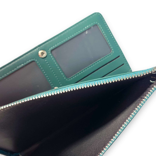 Женский кошелек Saralyn экокожа 1 отделение 8 ячеек для карт размер: 20*11*3 см зеленый Женский кошелек Saralyn экокожа 1 отделение 8 ячеек для карт размер: 20*11*3 см зеленый