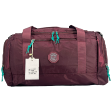 Стильная спортивная сумка на четыре отделения бордового цвета