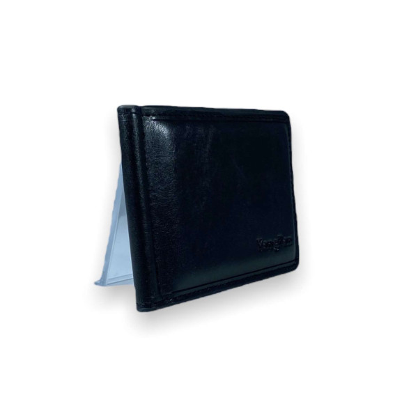 Затискач гаманець для купюр YangFan із шкірзамінника відділення для монет розмір:11*8*2 см чорний Затискач гаманець для купюр YangFan із шкірзамінника відділення для монет розмір:11*8*2 см чорний