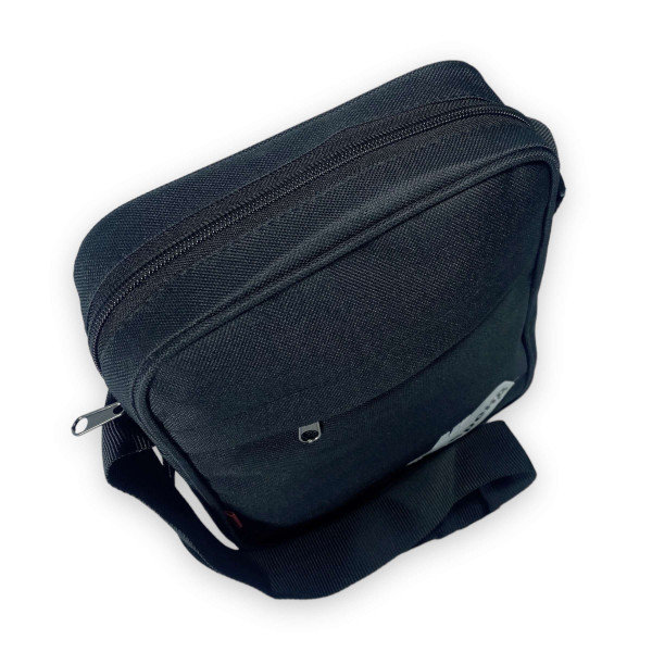 Сумка через плечо мужская, одно отделение, черная, принт 3 Сумка через плечо мужская, одно отделение, черная, принт 3