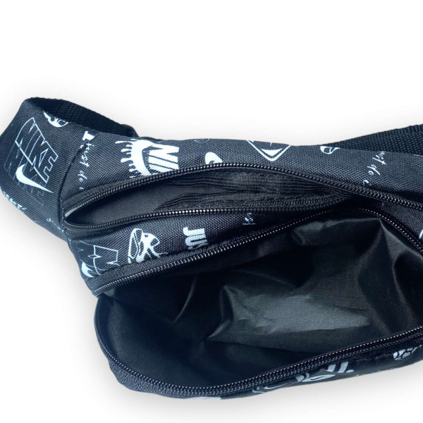 Сумка-бананка на пояс, два отделения на молнии, принт 10 Сумка-бананка на пояс, два отделения на молнии, принт 10