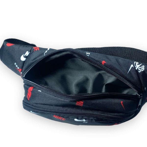 Сумка-бананка на пояс, два отделения на молнии, принт 11 Сумка-бананка на пояс, два отделения на молнии, принт 11