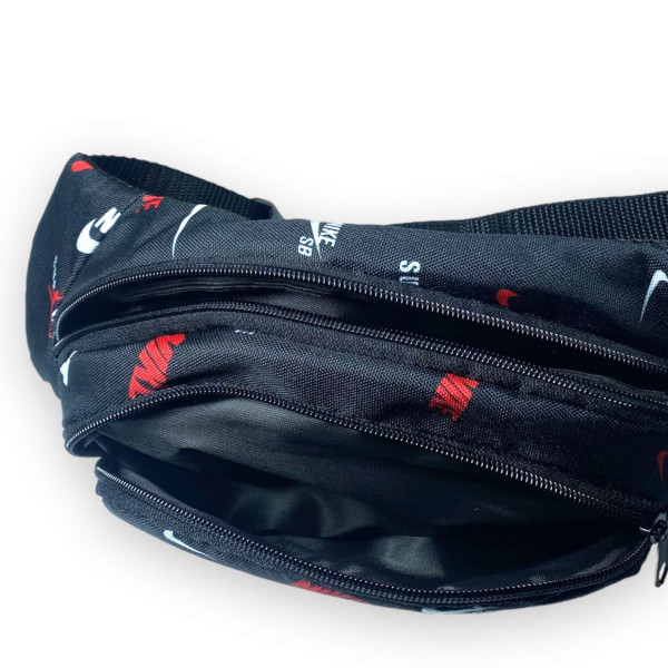 Сумка-бананка на пояс, два отделения на молнии, принт 11 Сумка-бананка на пояс, два отделения на молнии, принт 11