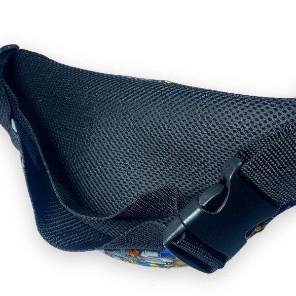 Сумка-бананка на пояс, два отделения на молнии, принт 5 Сумка-бананка на пояс, два отделения на молнии, принт 5