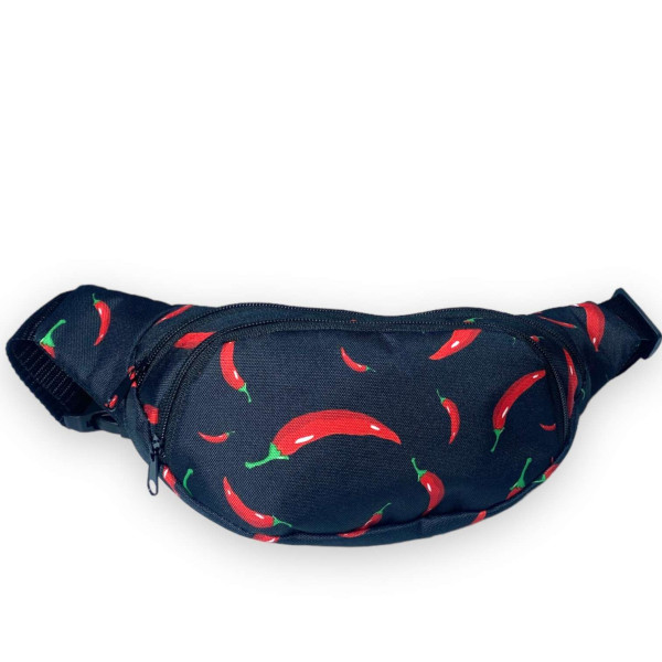 Сумка-бананка на пояс, два отделения на молнии, принт 7 Сумка-бананка на пояс, два отделения на молнии, принт 7