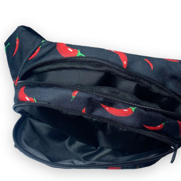 Сумка-бананка на пояс, два отделения на молнии, принт 7 Сумка-бананка на пояс, два отделения на молнии, принт 7