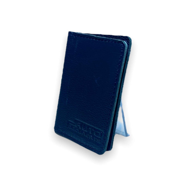 Портмоне для автодокументів натуральна шкіра BagWay 4 відділення для карток розмір: 13*9*1 см темно-синій