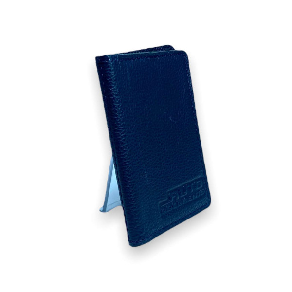 Портмоне для автодокументів натуральна шкіра BagWay 4 відділення для карток розмір: 13*9*1 см темно-синій