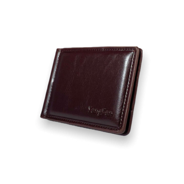 Зажим кошелек для купюр YangFan из кожзаменителя дополнительные отделения размер: 11*8*1 см коричневый Зажим кошелек для купюр YangFan из кожзаменителя дополнительные отделения размер: 11*8*1 см коричневый