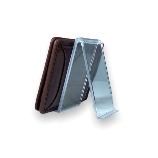 Зажим кошелек для купюр YangFan из кожзаменителя дополнительные отделения размер: 11*8*1 см коричневый Зажим кошелек для купюр YangFan из кожзаменителя дополнительные отделения размер: 11*8*1 см коричневый