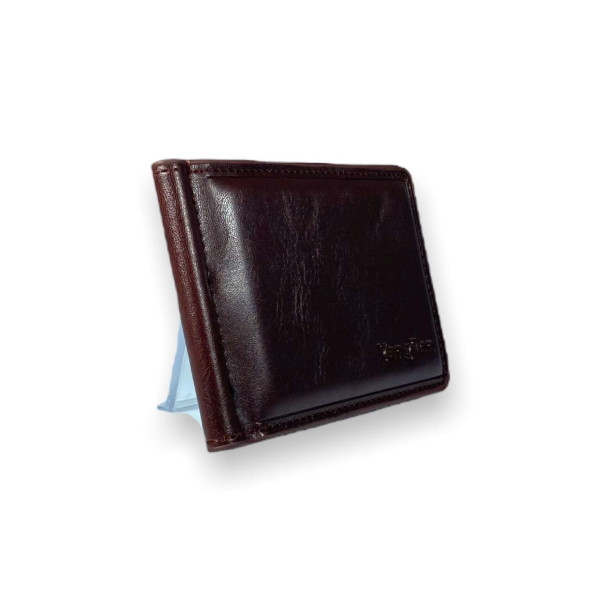 Зажим кошелек для купюр YangFan из кожзаменителя дополнительные отделения размер: 11*8*1 см коричневый Зажим кошелек для купюр YangFan из кожзаменителя дополнительные отделения размер: 11*8*1 см коричневый