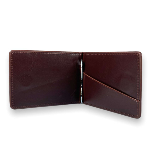 Зажим кошелек для купюр YangFan из кожзаменителя дополнительные отделения размер: 11*8*1 см коричневый Зажим кошелек для купюр YangFan из кожзаменителя дополнительные отделения размер: 11*8*1 см коричневый