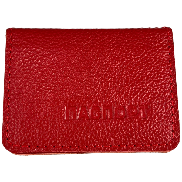 Обложка для ID-паспорта BagWay ручная работа натуральная кожа 1008-4 красная