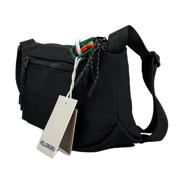 Стильная и современная сумка через плечо на два отделения, застежка на молнии, черная Стильная и современная сумка через плечо на два отделения, застежка на молнии, черная