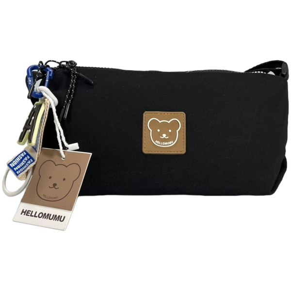 Стильна та практична сумка через плече для жінок, 2 відділення, чорна