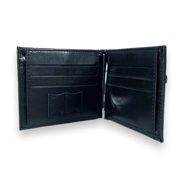 Кошелек зажим из экокожи YangFan 1032 две ячейки для карт памяти размер:11*8*1 см черный Кошелек зажим из экокожи YangFan 1032 две ячейки для карт памяти размер:11*8*1 см черный