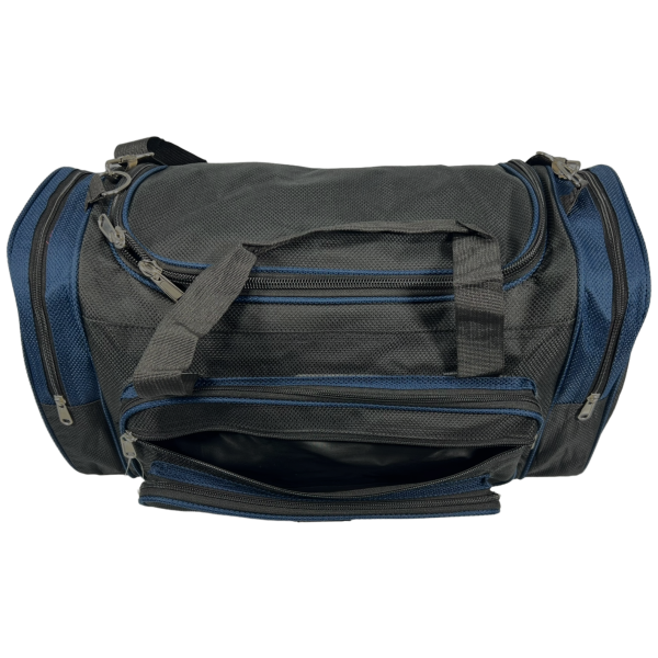 Дорожная сумка Wallaby на шесть отделений 1041-1 черная с синим Дорожная сумка Wallaby на шесть отделений 1041-1 черная с синим