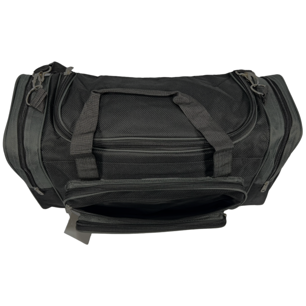 Дорожная сумка Wallaby на шесть отделений 1041-2 черная с серым Дорожная сумка Wallaby на шесть отделений 1041-2 черная с серым