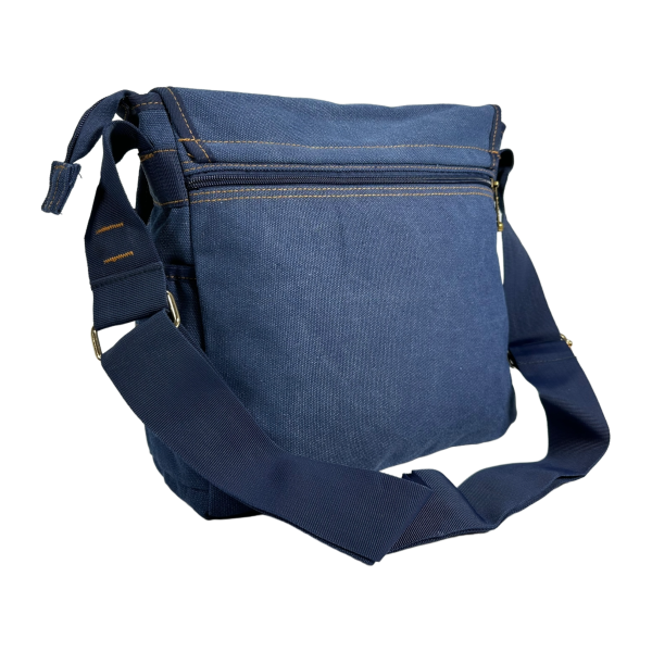 Многофункциональная брезентовая сумка через плечо на семь отделений, цвет синий Многофункциональная брезентовая сумка через плечо на семь отделений, цвет синий