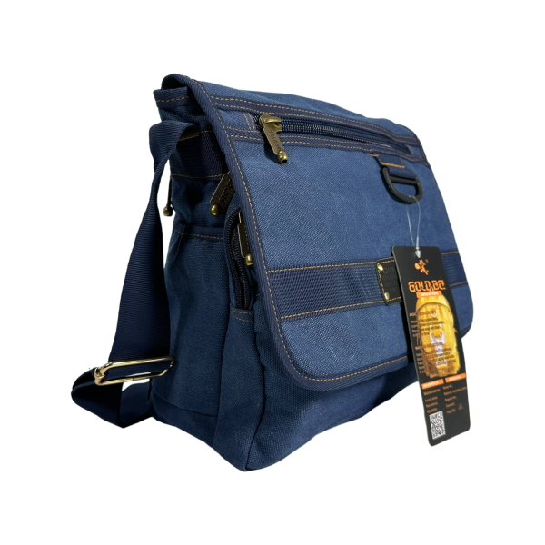 Многофункциональная брезентовая сумка через плечо на семь отделений, цвет синий Многофункциональная брезентовая сумка через плечо на семь отделений, цвет синий