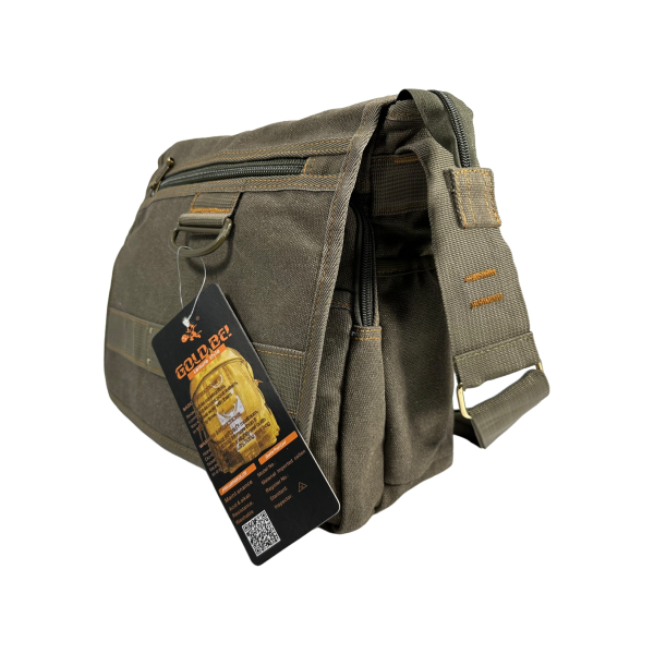 Сумка через плече Gold Be на сім відділень 107-3 зелена