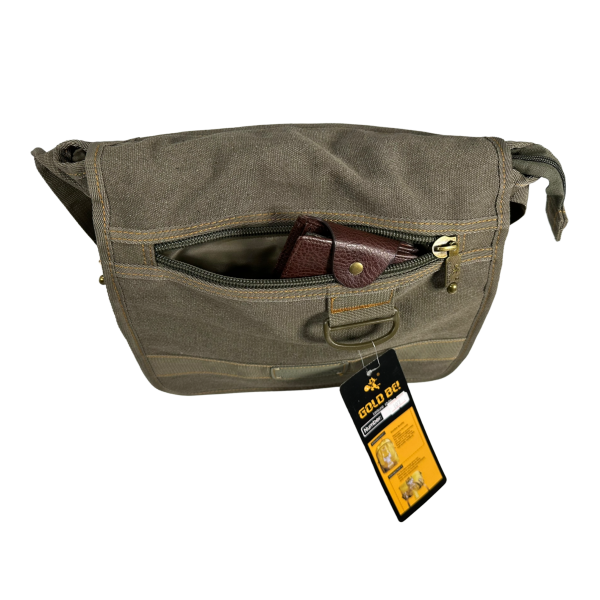 Сумка через плече Gold Be на сім відділень 107-3 зелена