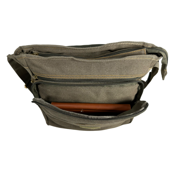 Сумка через плече Gold Be на сім відділень 107-3 зелена