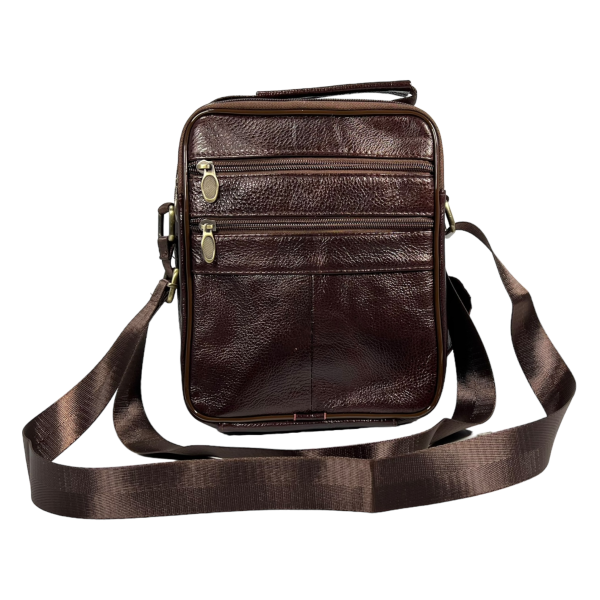 Классическая сумка через плечо на пять отделений, кожаная, 4 л Классическая сумка через плечо на пять отделений, кожаная, 4 л