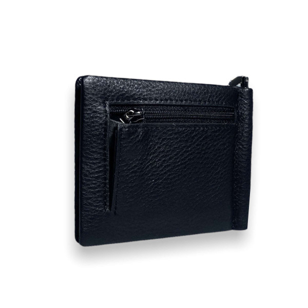 Шкіряний чоловічий гаманець-затискач Cardinal чорного кольору Шкіряний чоловічий гаманець-затискач Cardinal чорного кольору