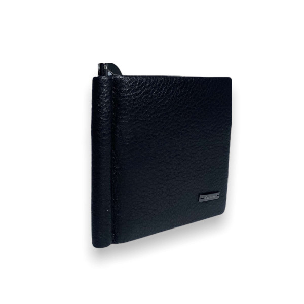Шкіряний чоловічий гаманець-затискач Cardinal чорного кольору Шкіряний чоловічий гаманець-затискач Cardinal чорного кольору