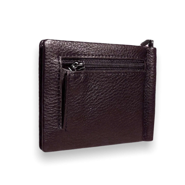 Мужской кожаный кошелек-зажим, цвет коричневый Мужской кожаный кошелек-зажим, цвет коричневый